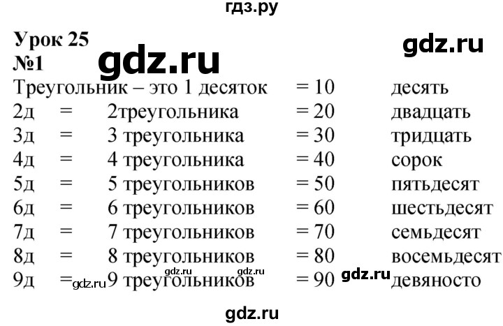 ГДЗ по математике 1 класс  Петерсон   часть 3 - Урок 25, Решебник №1 к учебнику 2022 6-е изд.