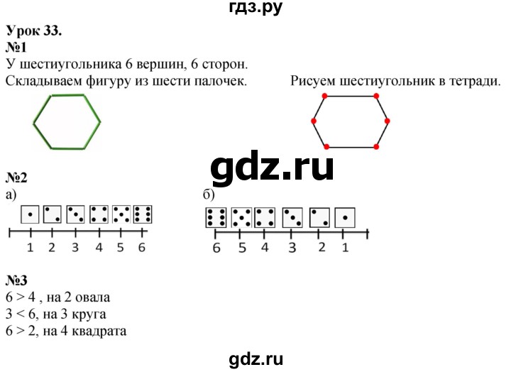 ГДЗ по математике 1 класс  Петерсон  Углубленный уровень часть 1 - Урок 33, Решебник 2025 (2024) (углубленный уровень)
