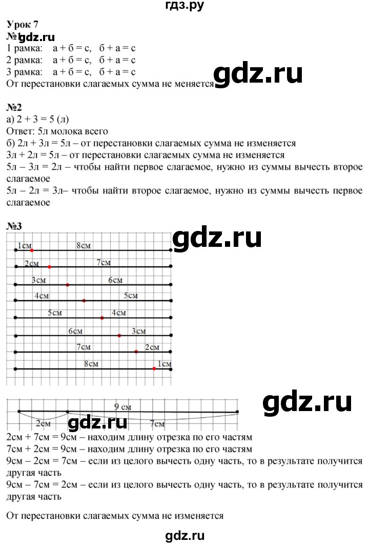 ГДЗ по математике 1 класс  Петерсон  Углубленный уровень часть 3 - Урок 7, Решебник 2024 (учебник-тетрадь)