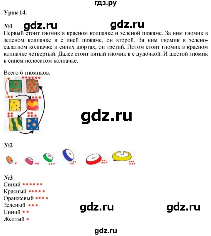 ГДЗ по математике 1 класс  Петерсон  Углубленный уровень часть 1 - Урок 14, Решебник №1 2022 6-е изд.