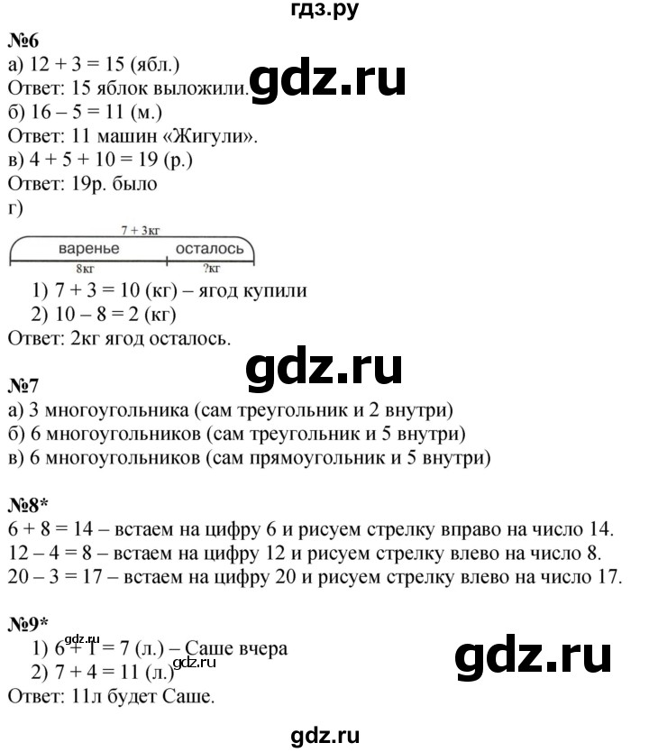 ГДЗ по математике 1 класс  Петерсон  Углубленный уровень часть 3 - Урок 31, Решебник 2024 (учебник-тетрадь)