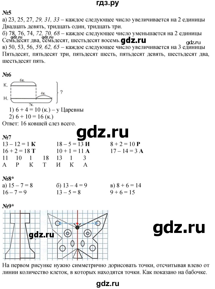 ГДЗ по математике 1 класс  Петерсон  Углубленный уровень часть 3 - Урок 32, Решебник 2024 (учебник-тетрадь)
