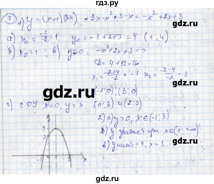 ГДЗ по алгебре 8 класс Колягин рабочая тетрадь  §39 - 7, Решебник к тетради 2016