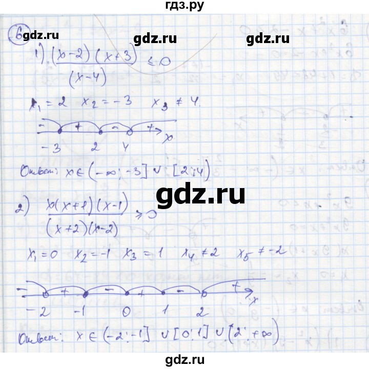 ГДЗ по алгебре 8 класс Колягин рабочая тетрадь  §42 - 6, Решебник к тетради 2016