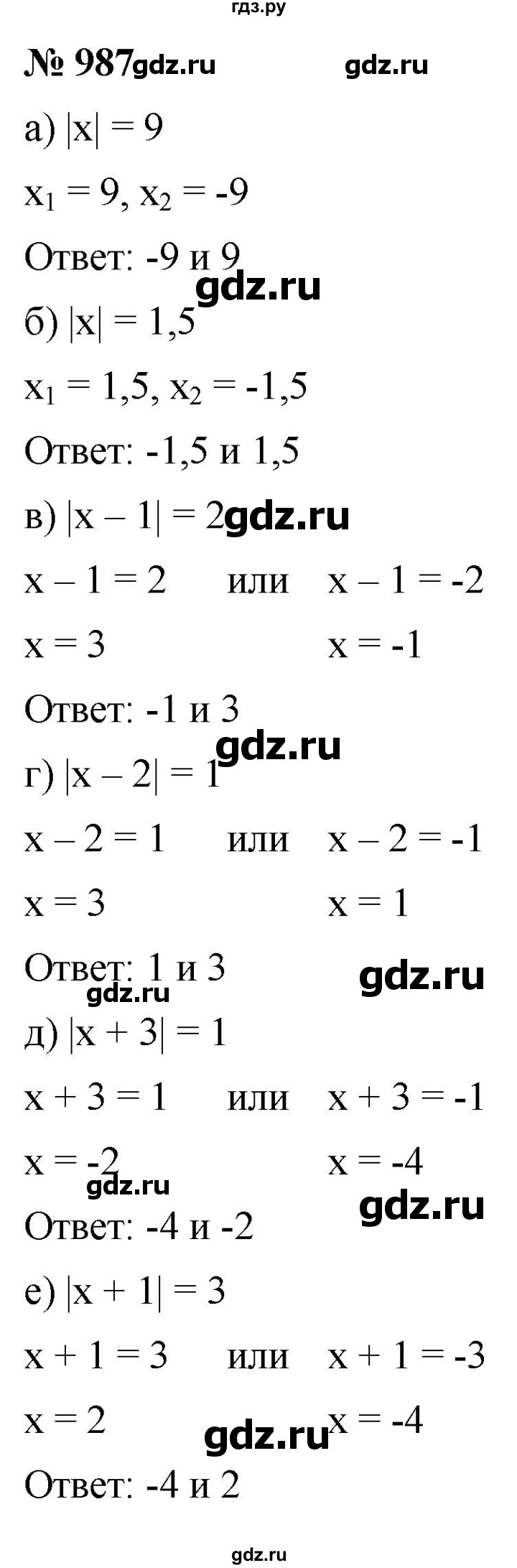 ГДЗ по алгебре 9 класс  Никольский   номер - 987, Решебник к учебнику 2022
