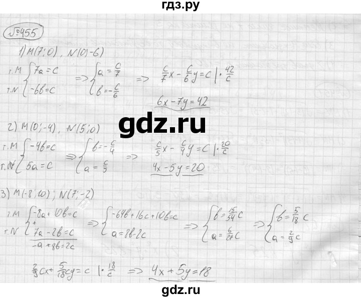 ГДЗ по алгебре 9 класс  Колягин   задание - 455, решебник