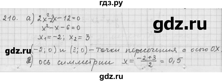 ГДЗ по алгебре 9 класс  Дорофеев   номер - 210, Решебник к учебнику 2015