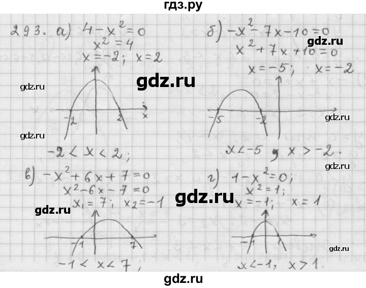 ГДЗ по алгебре 9 класс  Дорофеев   номер - 293, Решебник к учебнику 2015