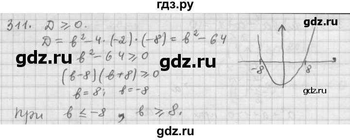 ГДЗ по алгебре 9 класс  Дорофеев   номер - 311, Решебник к учебнику 2015