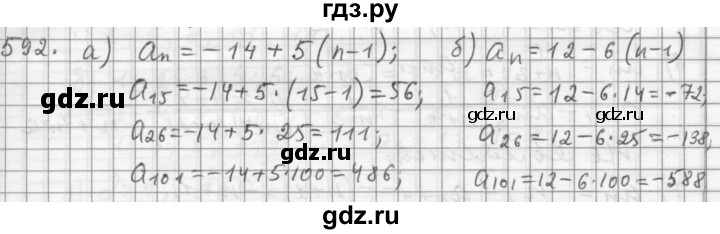 ГДЗ по алгебре 9 класс  Дорофеев   номер - 592, Решебник к учебнику 2015