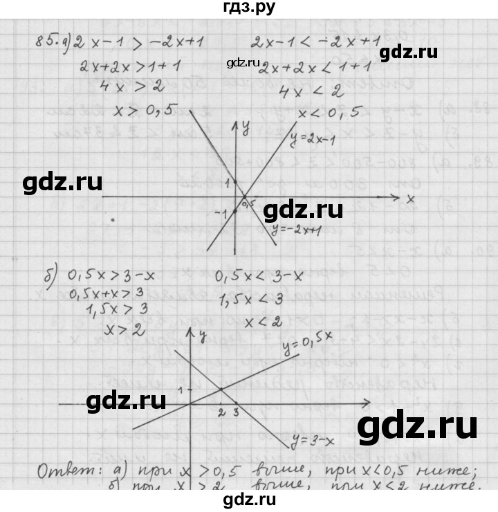 ГДЗ по алгебре 9 класс  Дорофеев   номер - 85, Решебник к учебнику 2015