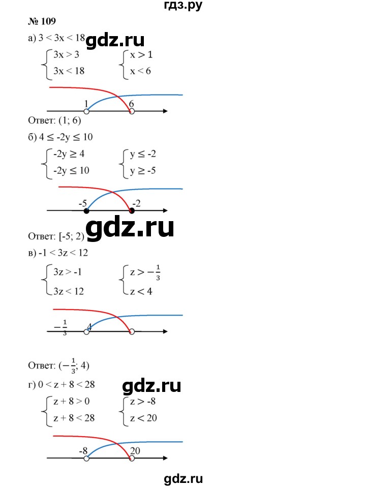 ГДЗ по алгебре 9 класс  Дорофеев   номер - 109, Решебник к учебнику 2019