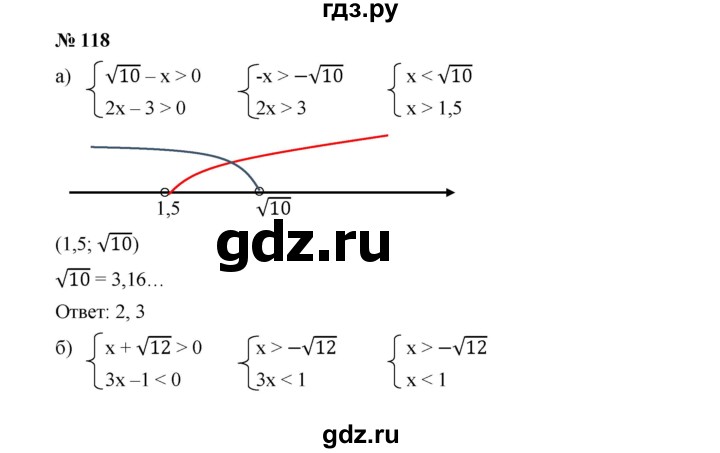 ГДЗ по алгебре 9 класс  Дорофеев   номер - 118, Решебник к учебнику 2019