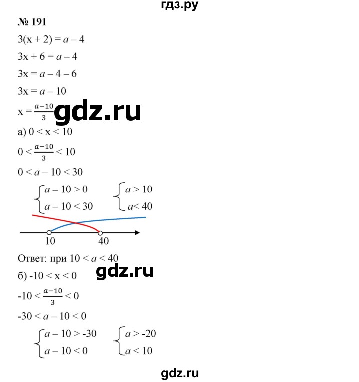 ГДЗ по алгебре 9 класс  Дорофеев   номер - 191, Решебник к учебнику 2019