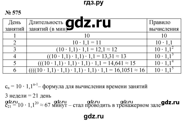 ГДЗ по алгебре 9 класс  Дорофеев  Базовый уровень глава 4 / упражнение - 4.8 (575), Решебник 2019
