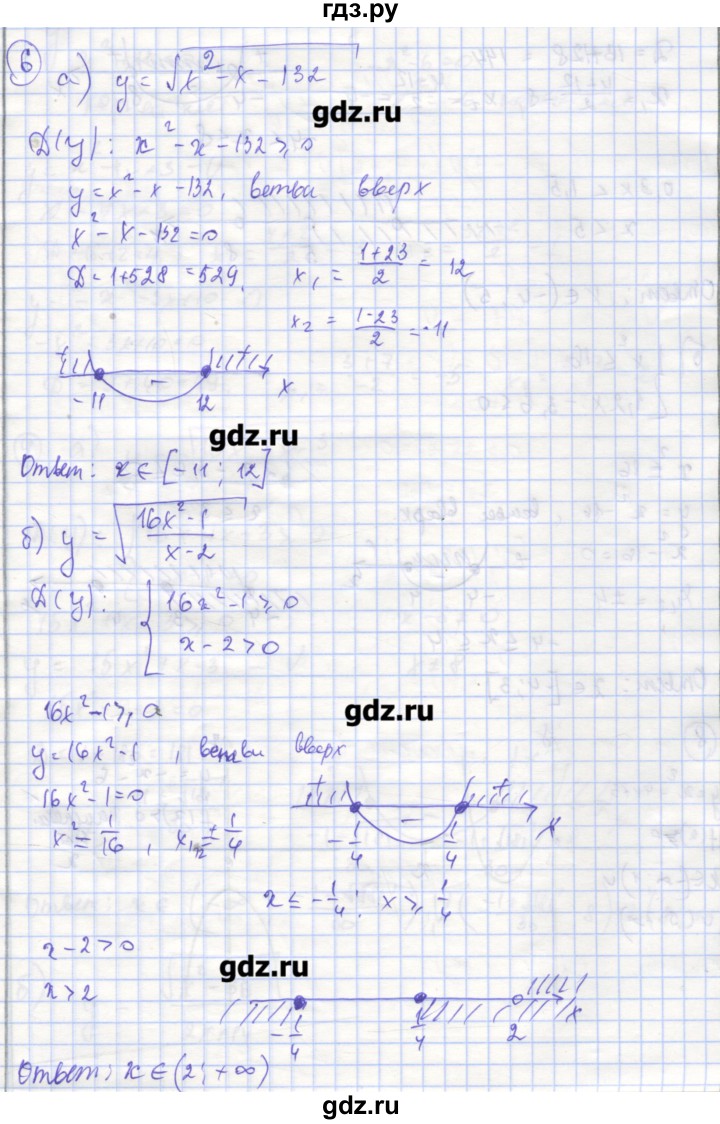 ГДЗ по алгебре 9 класс Миндюк рабочая тетрадь  параграф 12 - 6, Решебник