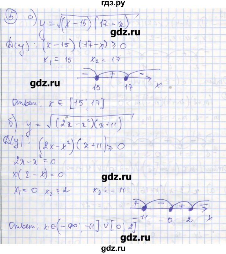 ГДЗ по алгебре 9 класс Миндюк рабочая тетрадь  параграф 13 - 5, Решебник