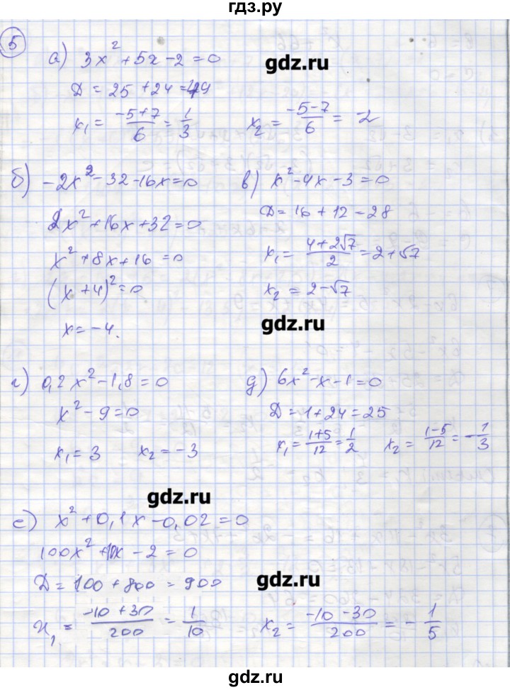 ГДЗ по алгебре 9 класс Миндюк рабочая тетрадь  параграф 3 - 5, Решебник