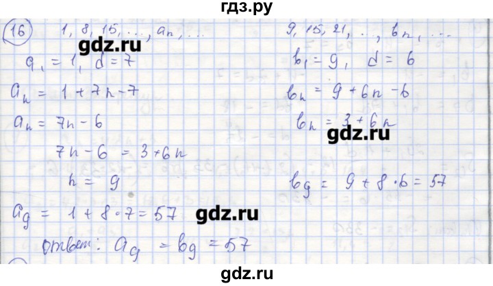 ГДЗ по алгебре 9 класс Миндюк рабочая тетрадь  параграф 21 - 16, Решебник