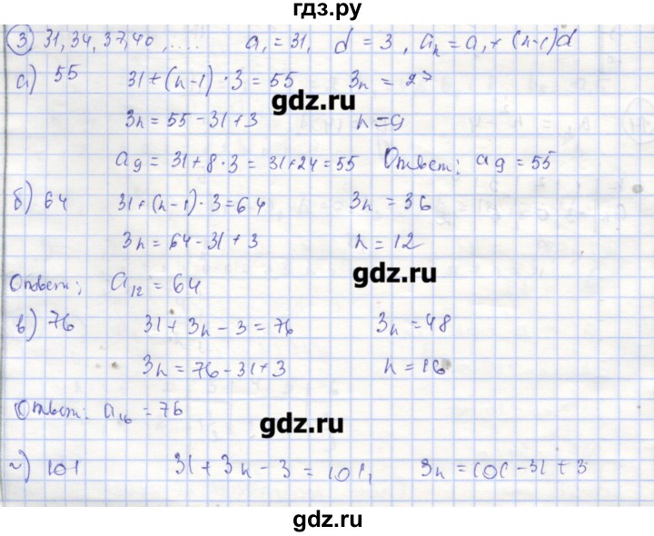 ГДЗ по алгебре 9 класс Миндюк рабочая тетрадь  параграф 21 - 3, Решебник