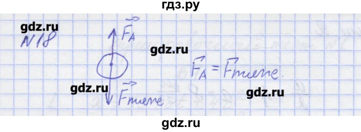 ГДЗ по физике 10 класс Пурышева рабочая тетрадь Базовый уровень задача - 18, Решебник №1