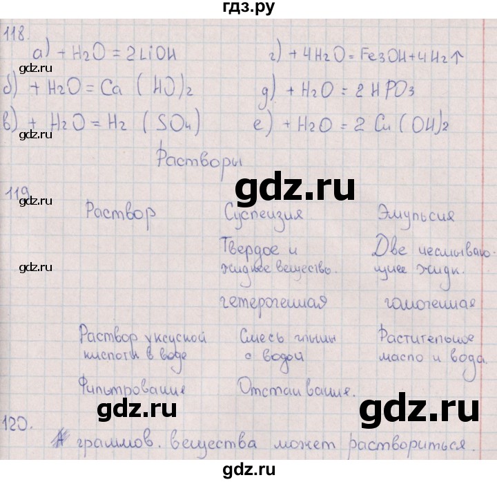 ГДЗ по химии 8 класс Габрусева рабочая тетрадь Базовый уровень страница - 44, Решебник №1 (2016)