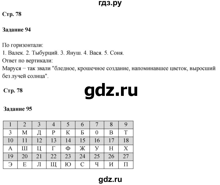 ГДЗ по литературе 5 класс Ахмадуллина рабочая тетрадь (Коровина)  часть 1. страница - 78, Решебник 2023