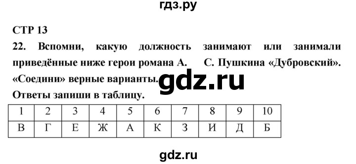 ГДЗ по литературе 6 класс Ахмадуллина рабочая тетрадь (Полухина, Коровина)  часть 1. страница - 13, Решебник 2016