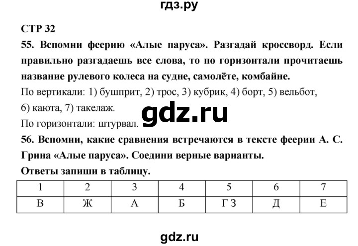ГДЗ по литературе 6 класс Ахмадуллина рабочая тетрадь (Полухина, Коровина)  часть 1. страница - 32, Решебник 2016