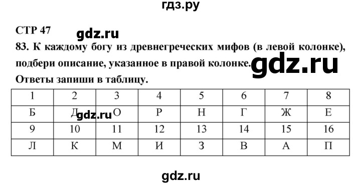 ГДЗ по литературе 6 класс Ахмадуллина рабочая тетрадь (Полухина, Коровина)  часть 1. страница - 47, Решебник 2016