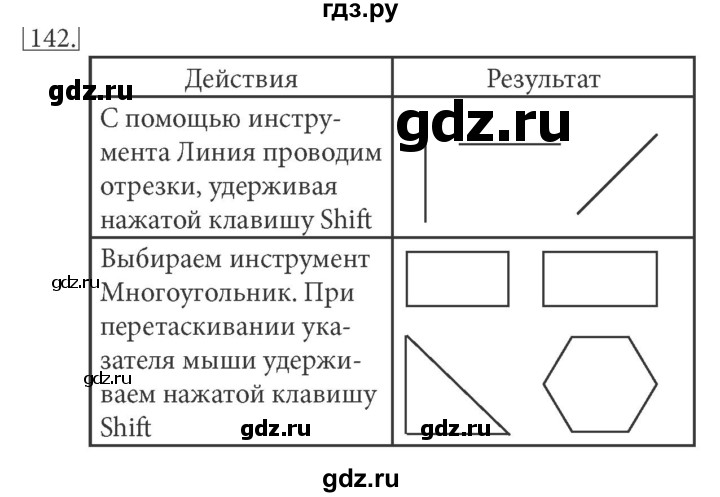 ГДЗ по информатике 5 класс Босова рабочая тетрадь Базовый уровень задание - 142, Решебник №1 2017