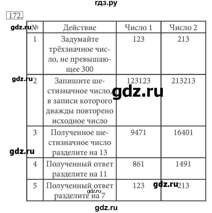 ГДЗ по информатике 5 класс Босова рабочая тетрадь Базовый уровень задание - 172, Решебник №1 2017