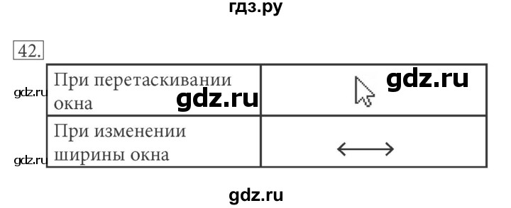 ГДЗ по информатике 5 класс Босова рабочая тетрадь Базовый уровень задание - 42, Решебник №1 2017