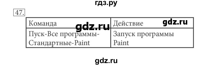 ГДЗ по информатике 5 класс Босова рабочая тетрадь Базовый уровень задание - 47, Решебник №1 2017