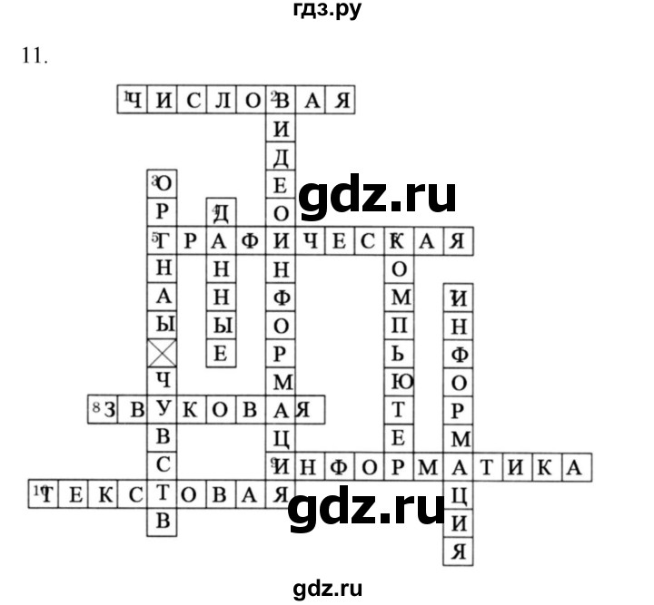 ГДЗ по информатике 5 класс Босова рабочая тетрадь Базовый уровень задание - 11, Решебник 2024