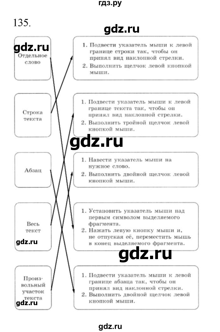 ГДЗ по информатике 5 класс Босова рабочая тетрадь Базовый уровень задание - 135, Решебник 2024