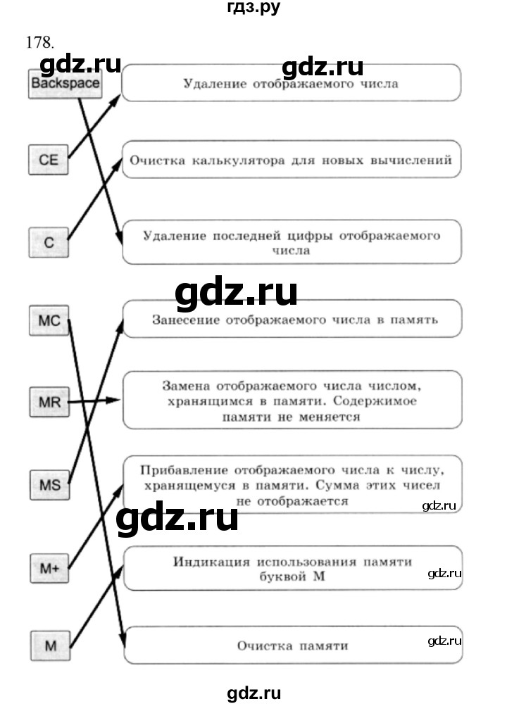 ГДЗ по информатике 5 класс Босова рабочая тетрадь Базовый уровень задание - 178, Решебник 2024