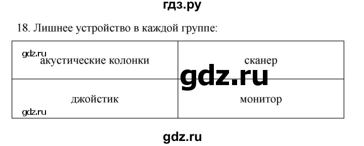 ГДЗ по информатике 5 класс Босова рабочая тетрадь Базовый уровень задание - 18, Решебник 2024