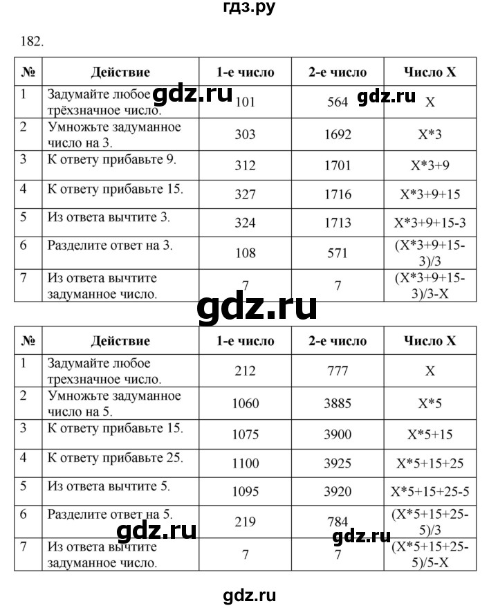 ГДЗ по информатике 5 класс Босова рабочая тетрадь Базовый уровень задание - 182, Решебник 2024