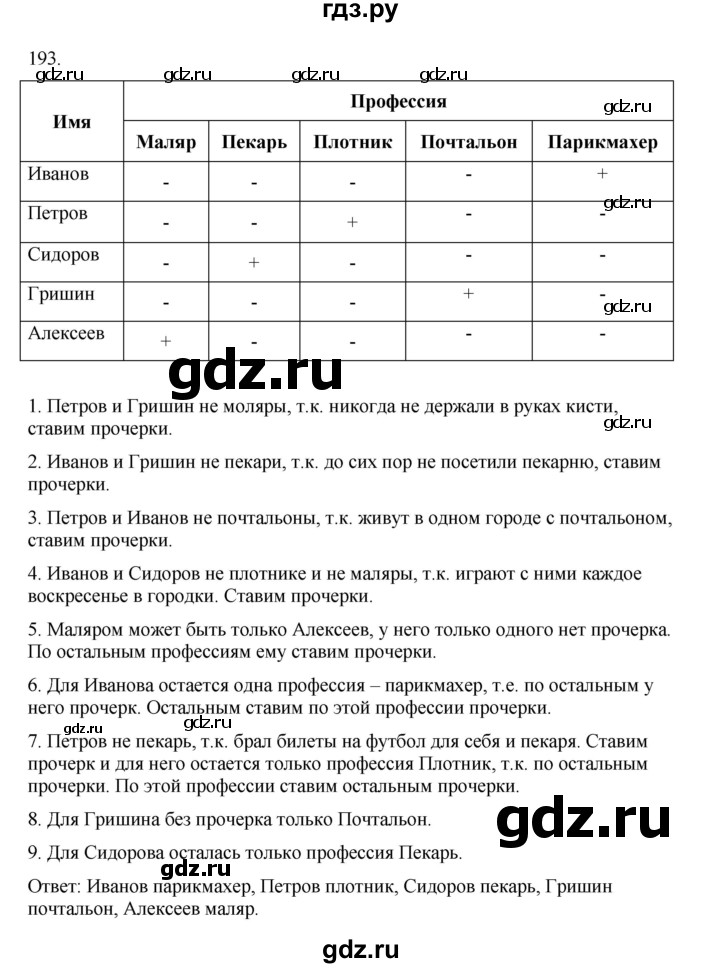 ГДЗ по информатике 5 класс Босова рабочая тетрадь Базовый уровень задание - 193, Решебник 2024