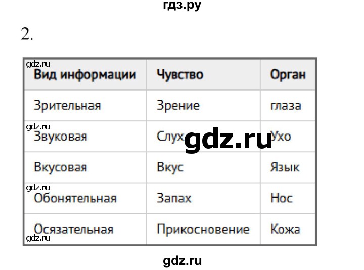 ГДЗ по информатике 5 класс Босова рабочая тетрадь Базовый уровень задание - 2, Решебник 2024