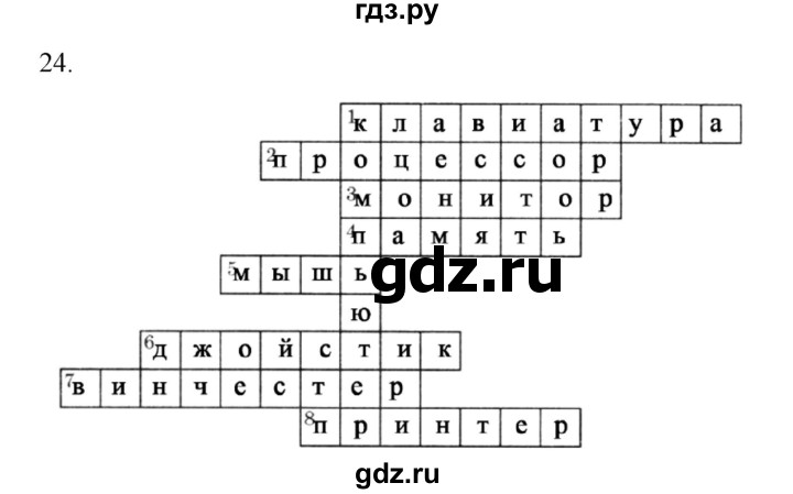 ГДЗ по информатике 5 класс Босова рабочая тетрадь Базовый уровень задание - 24, Решебник 2024