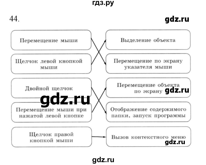 ГДЗ по информатике 5 класс Босова рабочая тетрадь Базовый уровень задание - 44, Решебник 2024