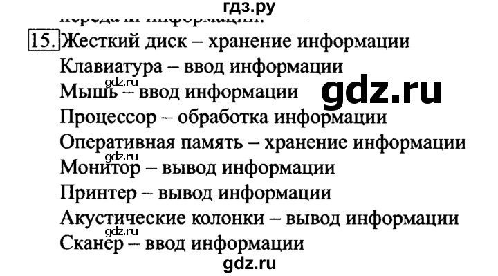 ГДЗ по информатике 6 класс  Босова   Рабочая тетрадь - 15, Решебник №2