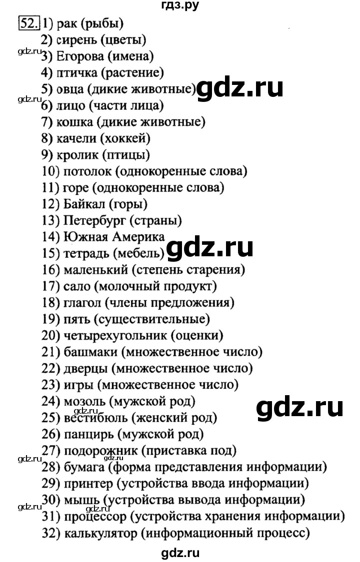 ГДЗ по информатике 6 класс  Босова   Рабочая тетрадь - 52, Решебник №2