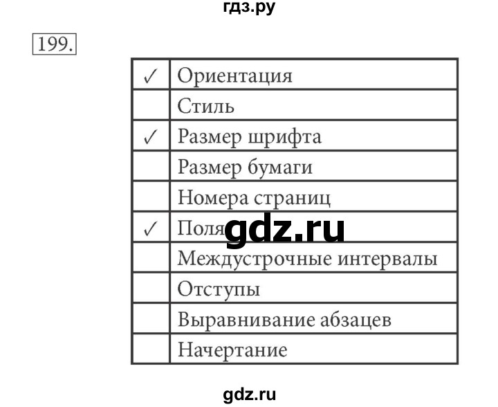 ГДЗ по информатике 7 класс  Босова рабочая тетрадь Базовый уровень задание - 199, Решебник 2016