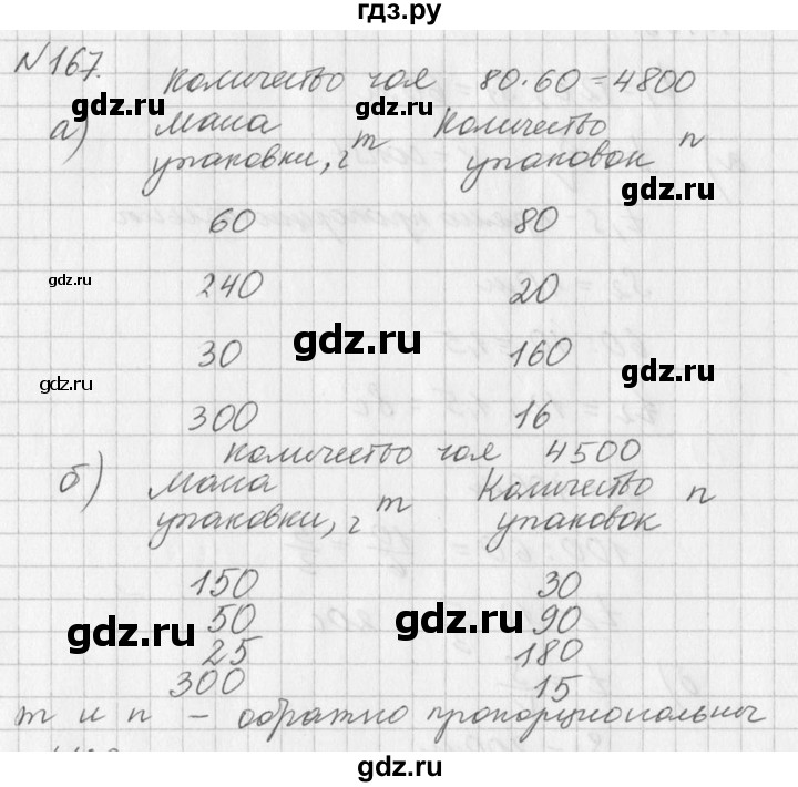 ГДЗ по алгебре 7 класс  Дорофеев   упражнение - 167, Решебник к учебнику 2016