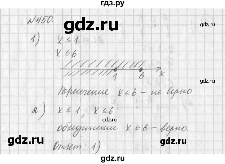 ГДЗ по алгебре 7 класс  Дорофеев   упражнение - 450, Решебник к учебнику 2016