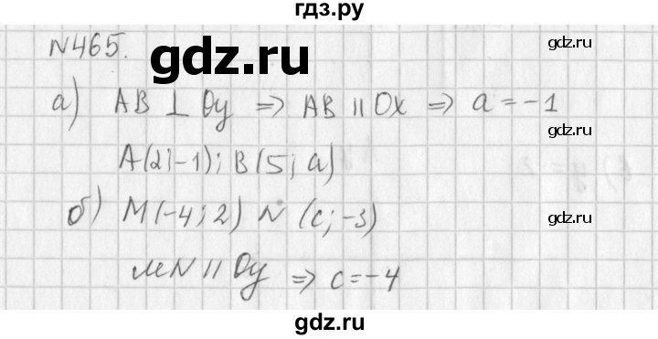 ГДЗ по алгебре 7 класс  Дорофеев   упражнение - 465, Решебник к учебнику 2016