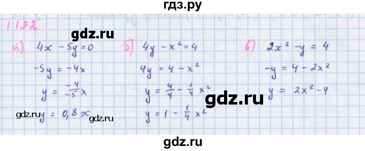 ГДЗ по алгебре 7 класс  Макарычев  Углубленный уровень упражнение - 1192, Решебник №1 к учебнику 2018